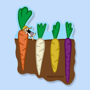 Carrot love dutch girl holland nederlands meisje wortels peentjes sticker magnet